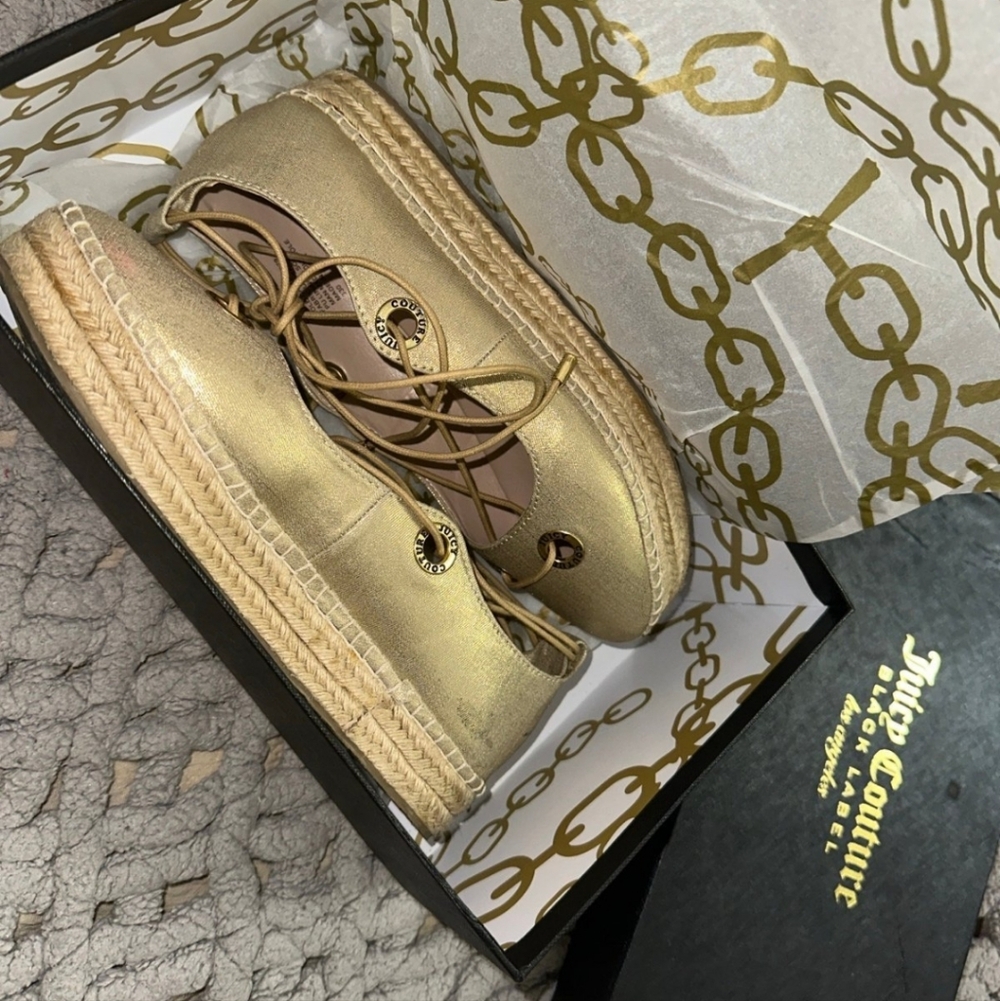 Juicy Couture Gold Espadrille Sneakers